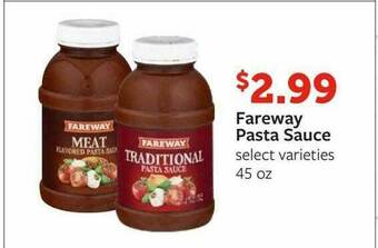 Fareway Fareway Pasta Sauce offer