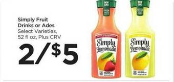 Food 4 Less Simply Fruit Drinks Or Ades offer