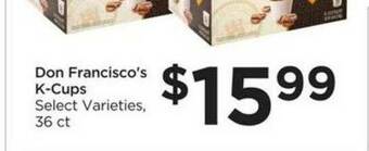 Food 4 Less Don Francisco's K-cups offer