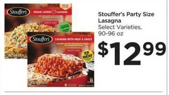 Food 4 Less Stouffer's Party Size Lasagna offer