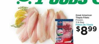 Foods Co Great American Tilapia Fillets offer