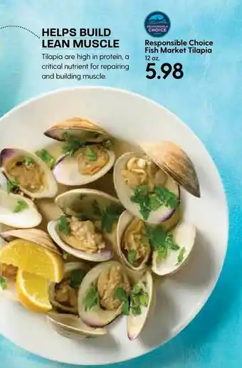Hy-Vee Responsible Choice Fish Market Tilapia offer