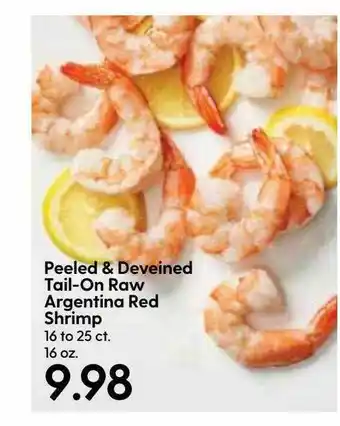 Hy-Vee Peeled & Deveined Tail On Raw Argentina Red Shrimp offer