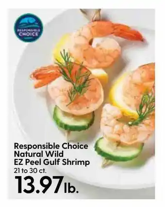 Hy-Vee Responsible Choice Natural Wild Ez Peel Gulf Schrimp offer