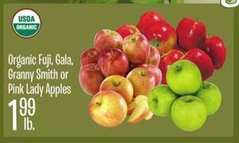 Jewel-Osco Organic Fuji, Gala, Granny Smith Or Pink Lady Apples offer