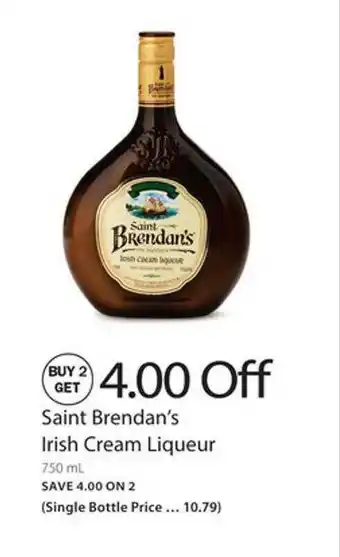 Publix Saint Brendan's Irish Cream Liqueur offer