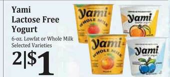 Rosauers Yami Lactose Free Yogurt offer