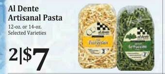 Rosauers Al Dente Artisanal Pasta offer