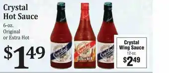 Rosauers Crystal Hot Sauce Or Wing Sauce offer