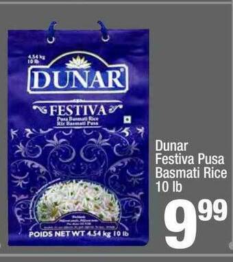 Super King Markets Dunar Festiva Pusa Basmati Rice offer