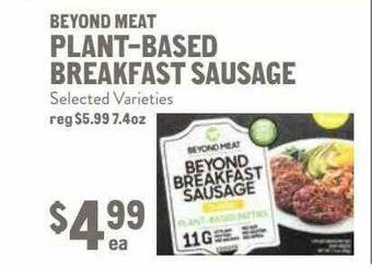 New Seasons Market Beyond Meat Plant-based Breakfast Sausage offer
