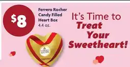 Family Dollar Ferrero Rocher Candy Filled Heart Box offer