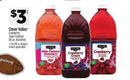 Dollar General Clover Valley Cranberry Juice Cocktail offer