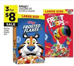 Dollar General Kellogg's Cereal LARGE SIZE offer
