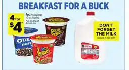 Dollar General Post Cereal Cups offer