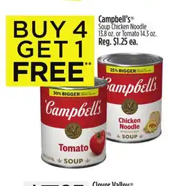 Dollar General Campbell's SoupChicken Noodle 13.8 oz. or Tomato 14.3 oz offer