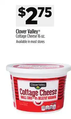Dollar General Clover Valley Cottage Cheese offer