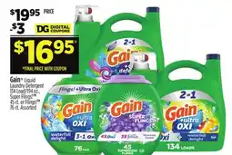 Dollar General Gain Liquid Laundry Detergent offer