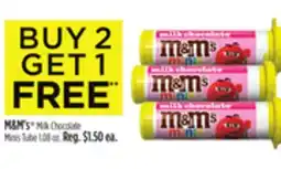 Dollar General M & M' s Milk Chocolate Minis Tube offer