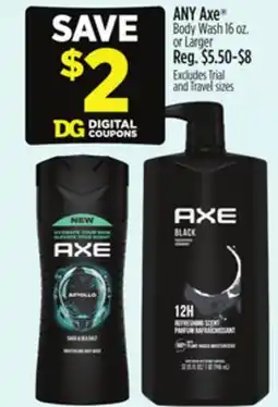 Dollar General ANY Axe Body Wash offer