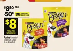 Dollar General Purina Beggin Dog Treats Strips offer