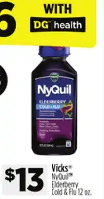 Dollar General Vicks NyQuil TM Elderberry Cold & Flu offer
