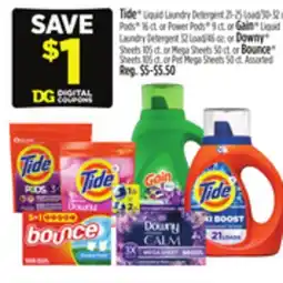 Dollar General Tide or Gain or Downy or Bounce offer