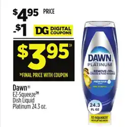 Dollar General Dawn EZ-Squeeze TM Dish Liquid Platinum offer