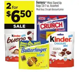 Dollar General Ferrero Minis Stand Up Bags offer