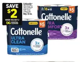 Dollar General Cottonelle Ultra Clean TM or Ultra Comfort TM Bath Tissue offer