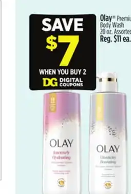 Dollar General Olay Premium Body Wash offer