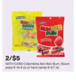 CVS Colombina Bon Bon Bum, Boom pops 6-14.4 oz or hard candy 6-6.7 oz offer