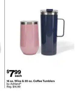 Michaels 16 oz. Wine & 20 oz. Coffee Tumblers by Ashland offer