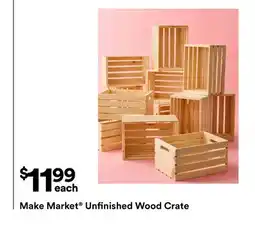 Michaels Make Market Unfinished Wood Crate offer