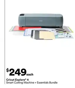 Michaels Cricut Explore 4 Smart Cutting Machine + Essentials Bundle offer