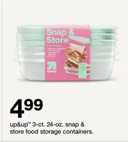 Target up & up 3-ct. 24-oz. snap & store food storage containers offer