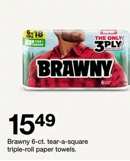Target Brawny 6-ct. tear-a-square triple-roll paper towels offer
