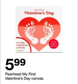 Target Pearhead My First Valentine's Day canvas offer