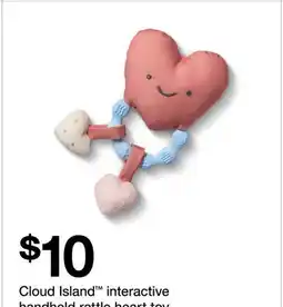 Target Cloud Island interactive handheld rattle heart toy offer