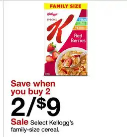 Target Select Kellogg's family-size cereal offer