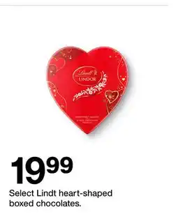 Target Select Lindt heart-shaped boxed chocolates offer