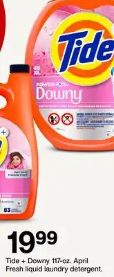 Target Tide + Downy 117-oz. April Fresh liquid laundry detergent offer