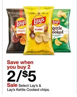 Target Select Lay's & Lay's Kettle Cooked chips offer
