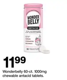 Target Wonderbelly 60-ct. 1000mg chewable antacid tablets offer