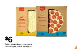 Target Select Market Pantry regular & heart-shaped take & bake pizza offer