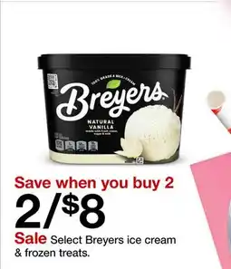 Target Select Breyers ice cream & frozen treats offer