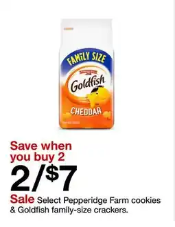 Target Select Pepperidge Farm cookies & Goldfish family-size crackers offer