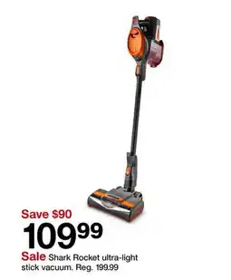 Target Shark Rocket ultra-light stick vacuum offer