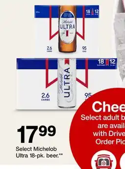 Target Select Michelob Ultra 18 - pk. beer offer