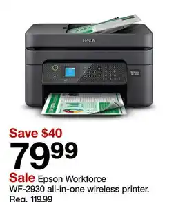 Target Epson Workforce WF-2930 all-in-one wireless printer offer